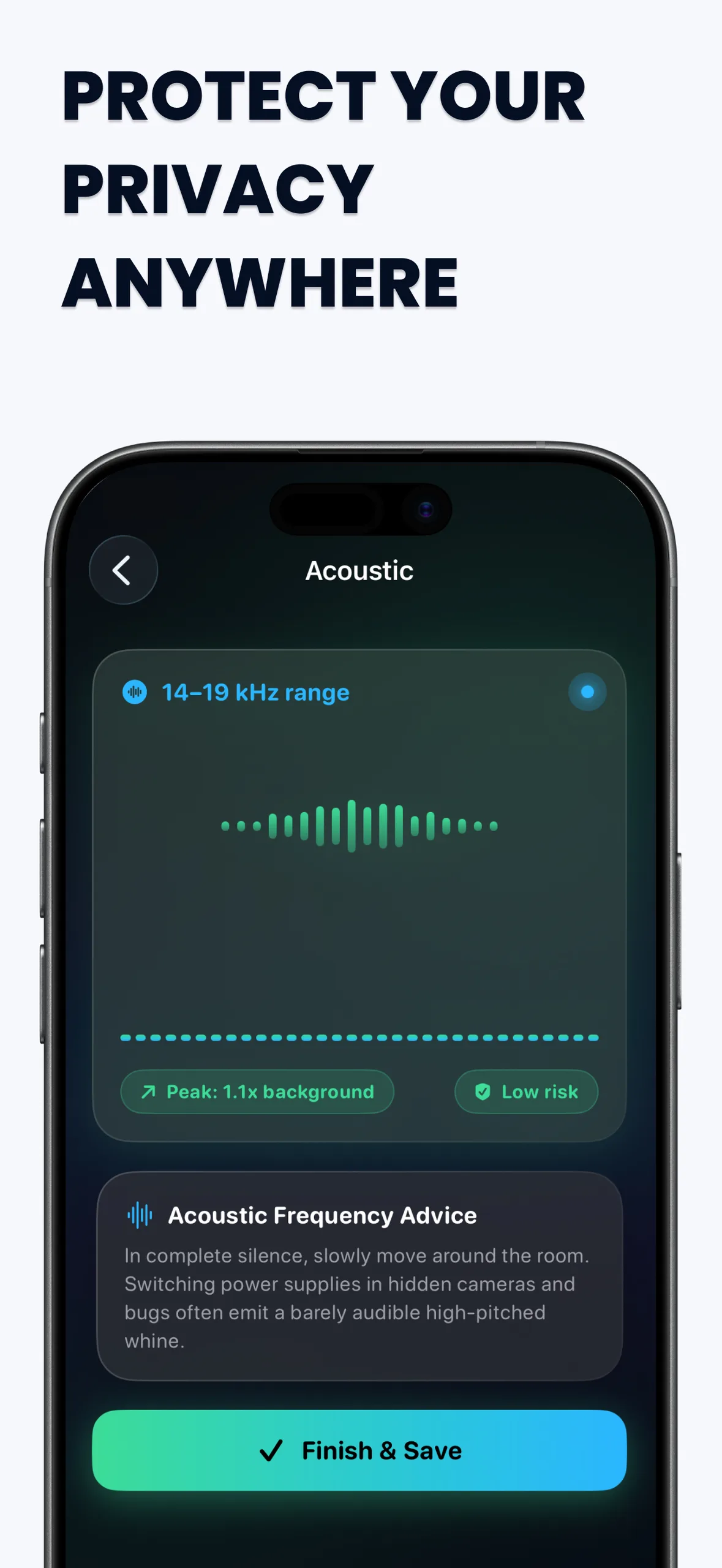 Hidden Camera Detector - Visual Progress & Metrics on iPhone